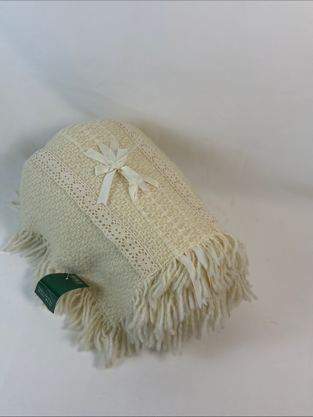 Vtg Branigan Weavers Ireland 100% Wool Throw Blanket 45 x 32